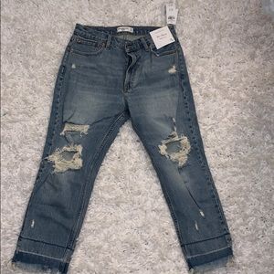 Abercrombie and Fitch the mom high rise jeans